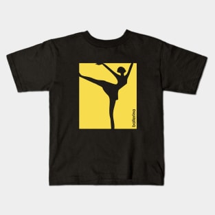 Ballerina design for ballet dancers yellow Kids T-Shirt